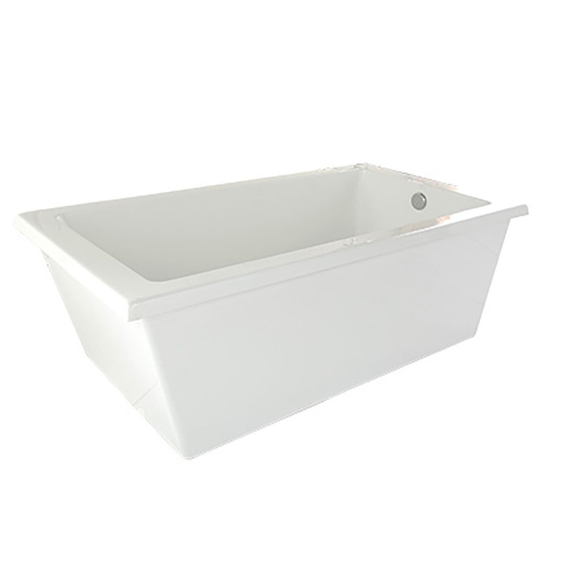 Lucy 66'' L Freestanding Soaking Bathtub, Matte Black