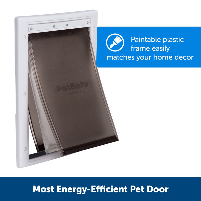 Medium White Plastic Energy Efficient Pet Door