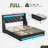 Komor Upholstered Storage Bed with Charging Station and LED Lights-1052387191-1052387190