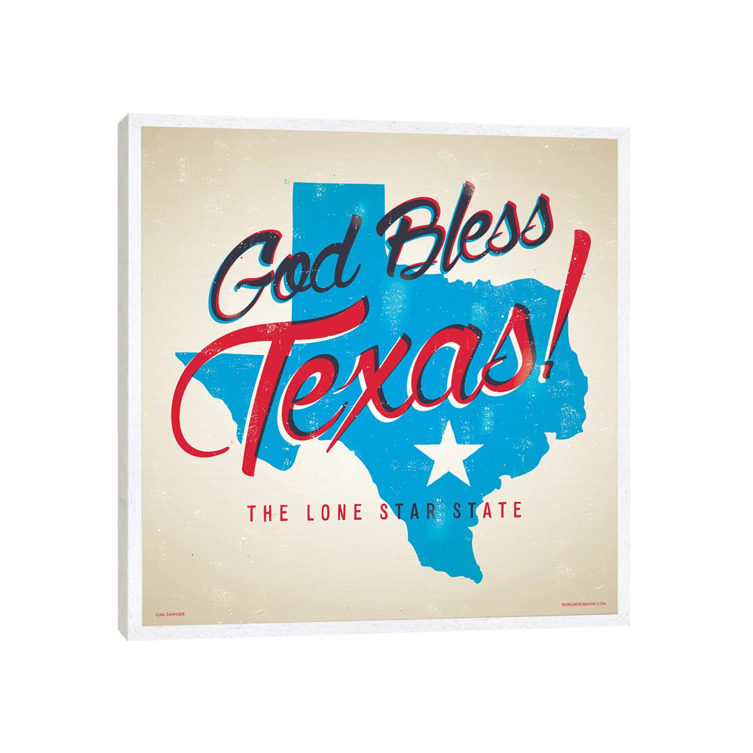God Bless Texas by Jim Zahniser - Print on Canvas