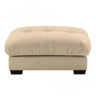 Modern Cloud Shaped Velvet Upholstered Ottoman with Soft Comfortable Seating and Flexible Combination Design for Living Room