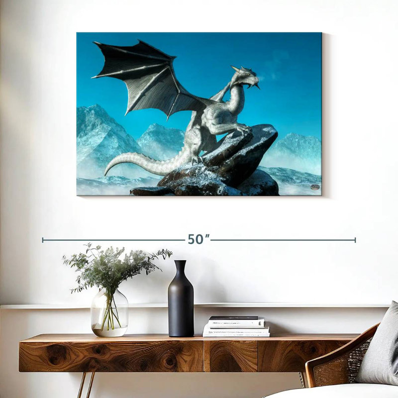 Kelan Winter Dragon, 26" H x 39" W