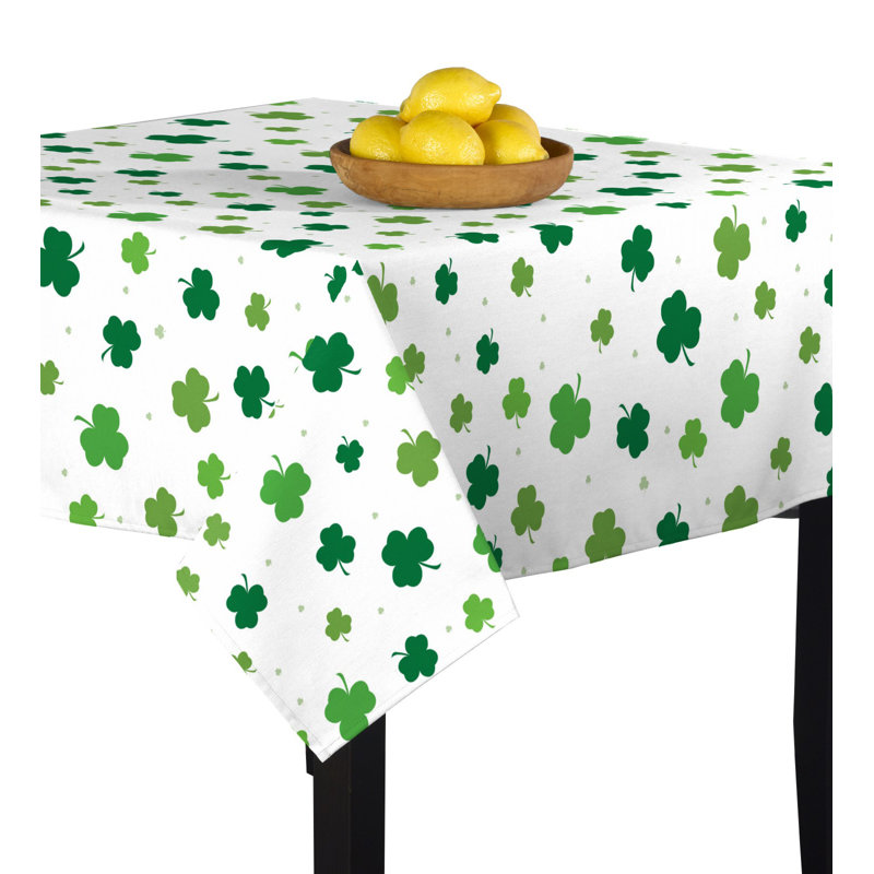 Caius Tossed Shamrocks Tablecloth