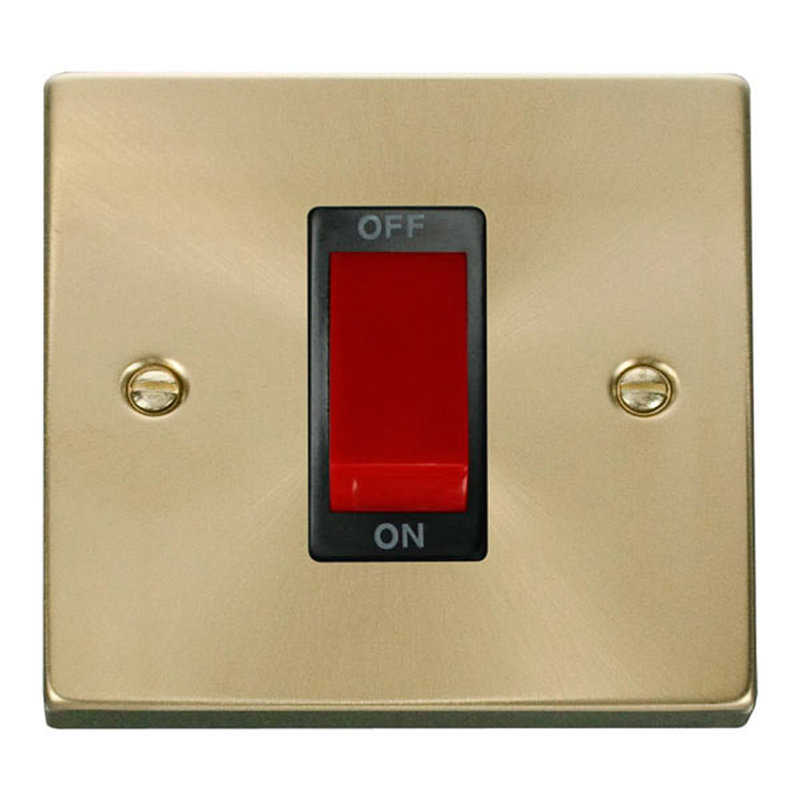 Satin Brass 1 Gang Size 45A Switch