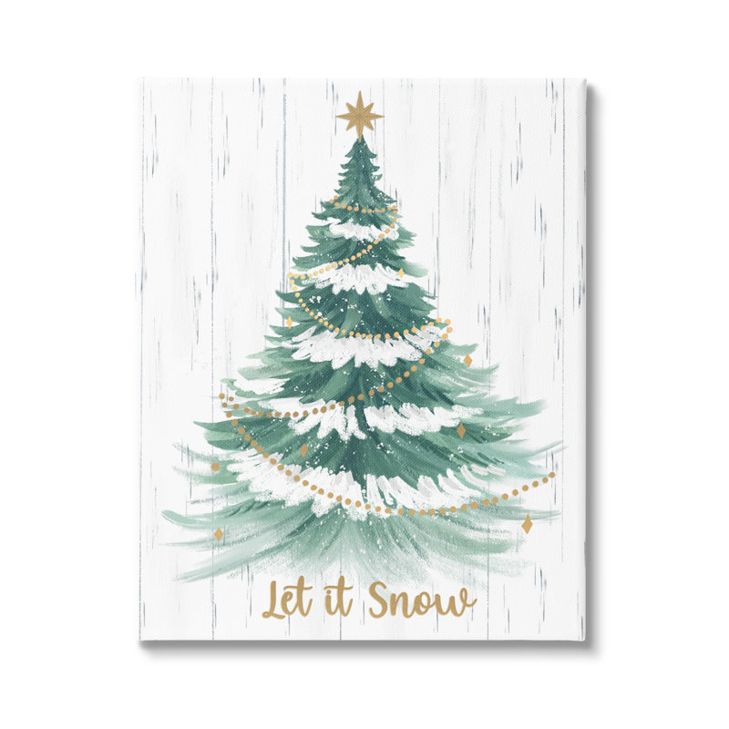 «Let It Snow», impression sur toile par Sharon Lee, H 40 po x l 30 po x P 1,5 po