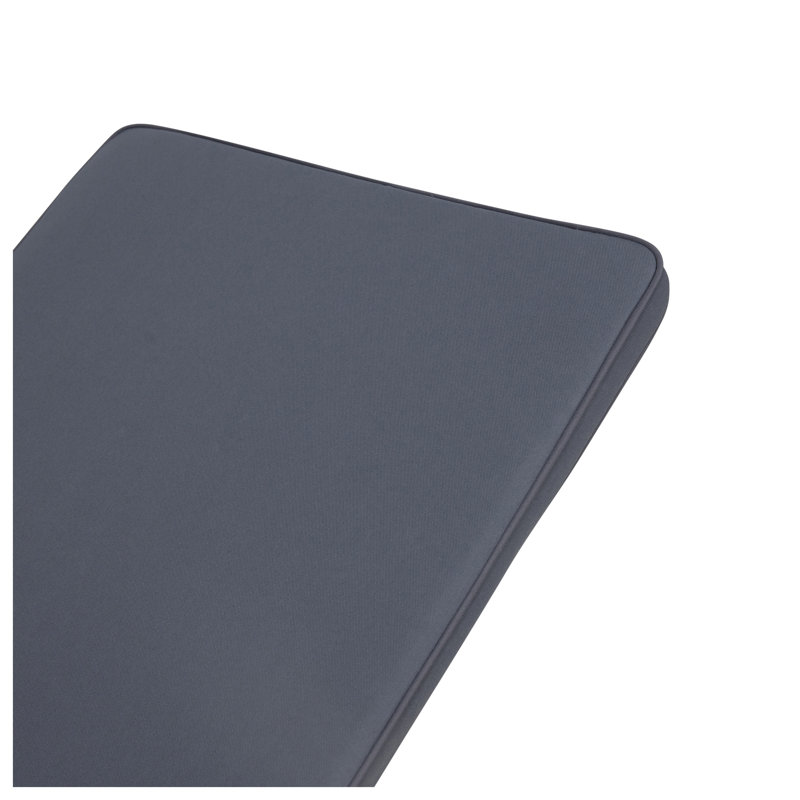 Coussin de chaise longue d'extérieur gris foncé - Coussin de siège de remplacement pour patio avec sangles réglables, Gris