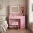 Makeup Vanity Dressing Table with Lighted Mirror & Power Outlet Charging Station, 3-Color Lighting, Drawers & Storage Cabinet-36470462