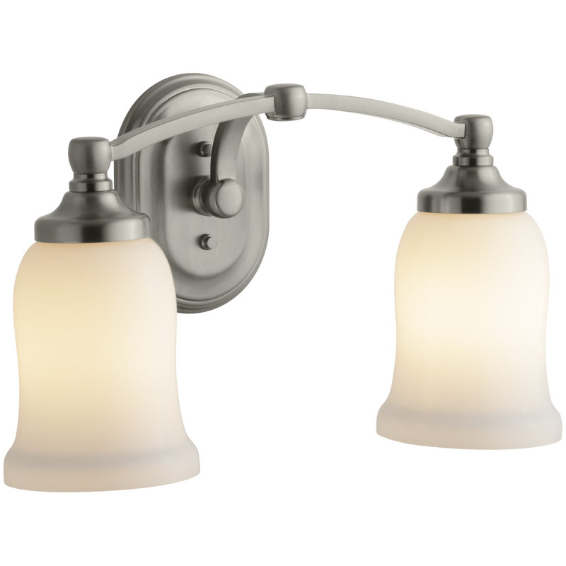 Bancroft 2-Light Vanity Light, Vibrant Brushed Nickel