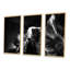 «Black and White Antelope Canyon», photographie sur toile flottante 3 pièces-1304733959-1304733958