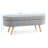 Ottoman Oval Storage Bench, Rubber Wood Legs-490534339