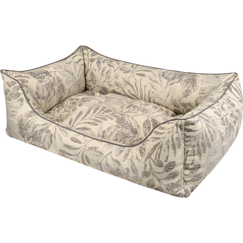 Orthopedic Polyester Pet Bed, Extra large (100cm W x 80cm D x 35cm H), Beige/Grey