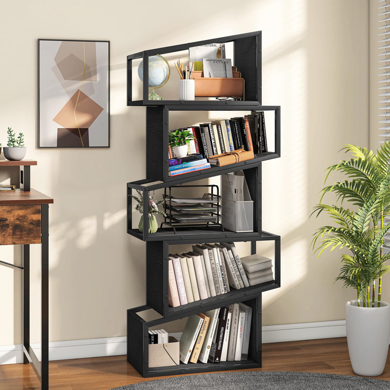 150cm H x 48cm W Metal Geometric Bookcase