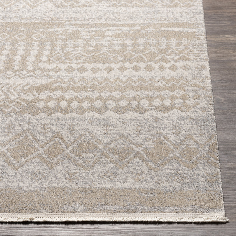 Tapis beige / gris Swampscott, Rectangle 9 pi 3 po x 12 pi
