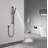 Modern Square Flat-headed Handheld Shower System Wall-mounted Single Handle with Slide Bar，Matte Black-121012020