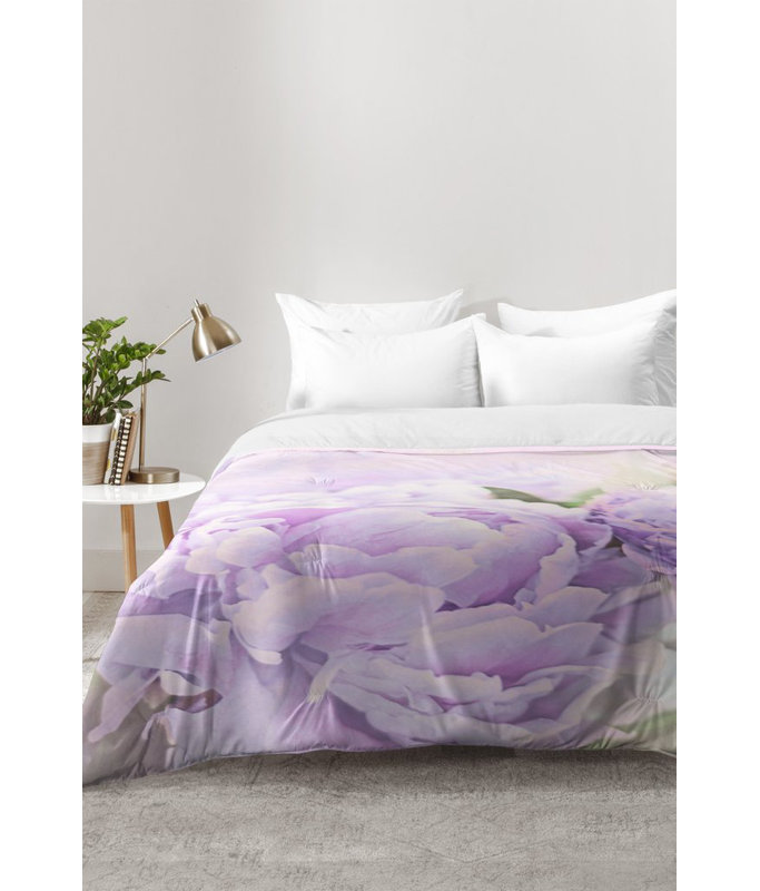 Ensemble d'édredon pivoines, Édredon double / grand + 2 taies décoratives sta