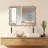 Rectangle Solid Wood Wavy Mirror-632639926