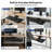 KT1 Ergonomic Under Desk Keyboard Tray with Adjustable Height, Negative Tilt, 360° Swivel, Slide-Out Rail, Left or Right Mouse Platform and KT Bridge 