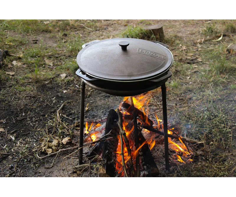 Chaudron asiatique en fonte (Kazan) avec couvercle en fonte 15,85 pte (15 L), 12,7 pintes