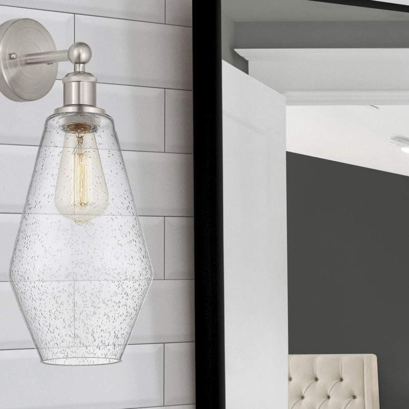 Amylea Armed Sconce, Seedy, Brushed Satin Nickel
