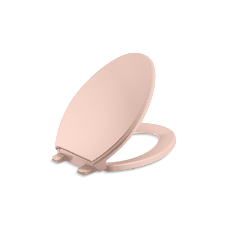 Glenbury Elongated Toilet Seat, Non Ready Latch, 150th Peach Blow