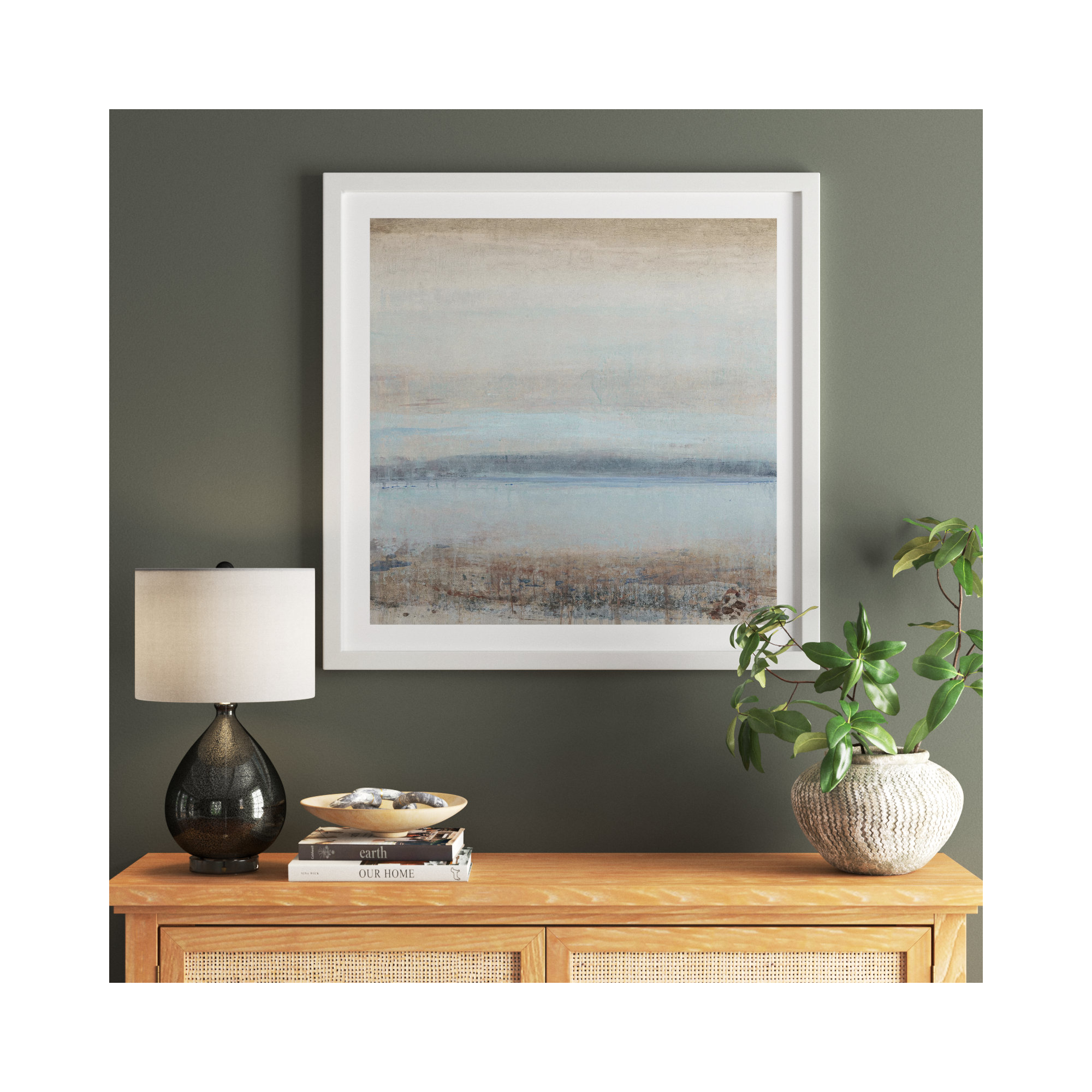 Tranquility I by Timothy O' Toole, White, 36"H x 24"W