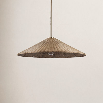 Welby Dimmable Rattan Single Light Pendant