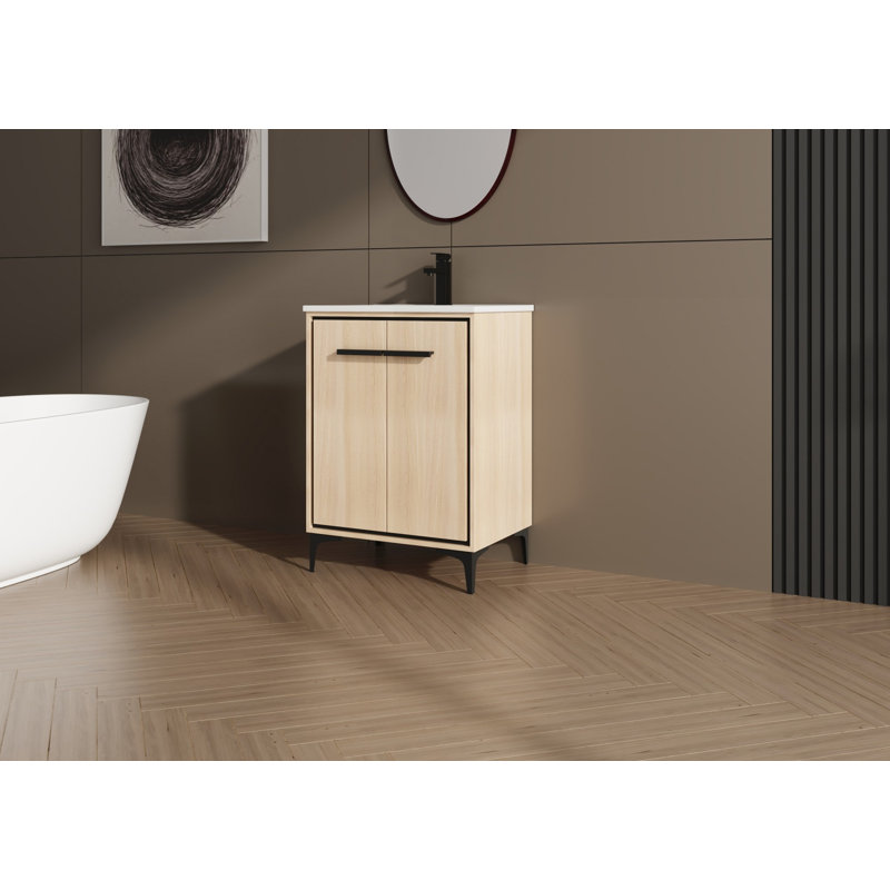 Base de meuble-lavabo 24 po avec lavabo