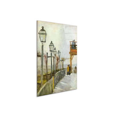 Montmartre in the upper Mill By Van Gogh Vincent 80cm H X 60cm W CrystalArt Material Acrylic Glass Effect, Frameless Panel Lightweight Ready to Hang