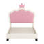 Lit princesse rembourré avec tête de lit couronne, lit plateforme avec tête de lit et pied de lit-1781818145-1781818142