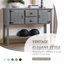 Console 48 po en bois massif avec 2 tiroirs, armoires et tablette inférieure, armoire de rangement pour salle à manger-2060484719