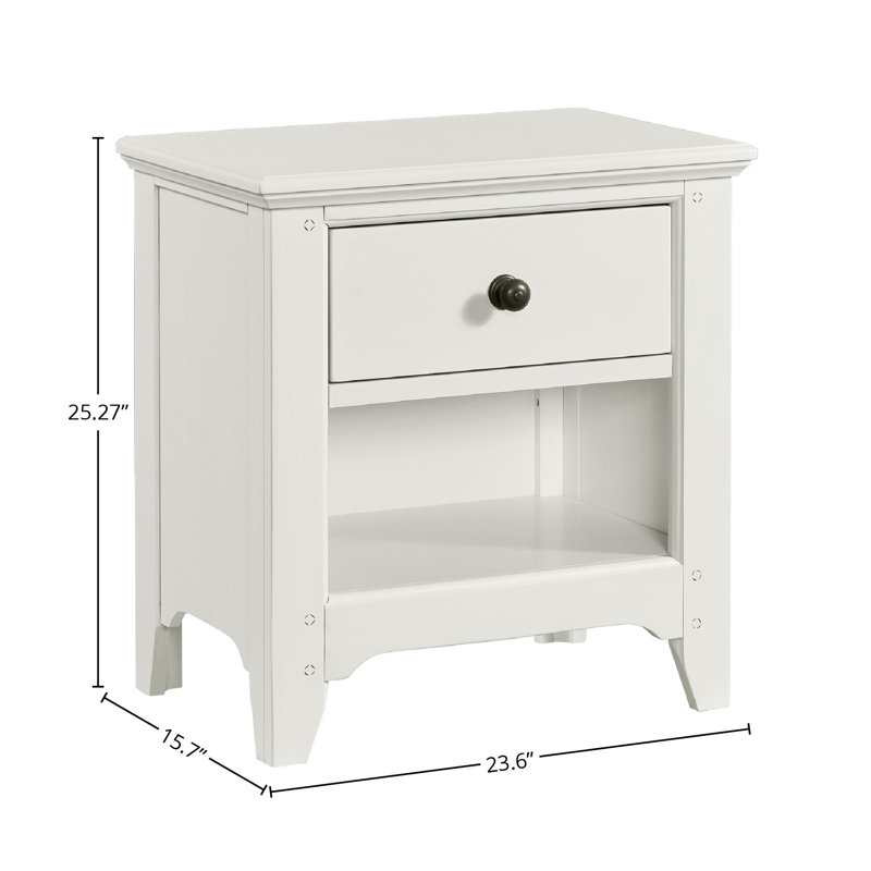Table de chevet 1 tiroir Tahoe Youth, Blanc