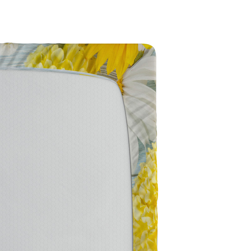 Drap-housse floral en microfibre, Drap-housse simple TG