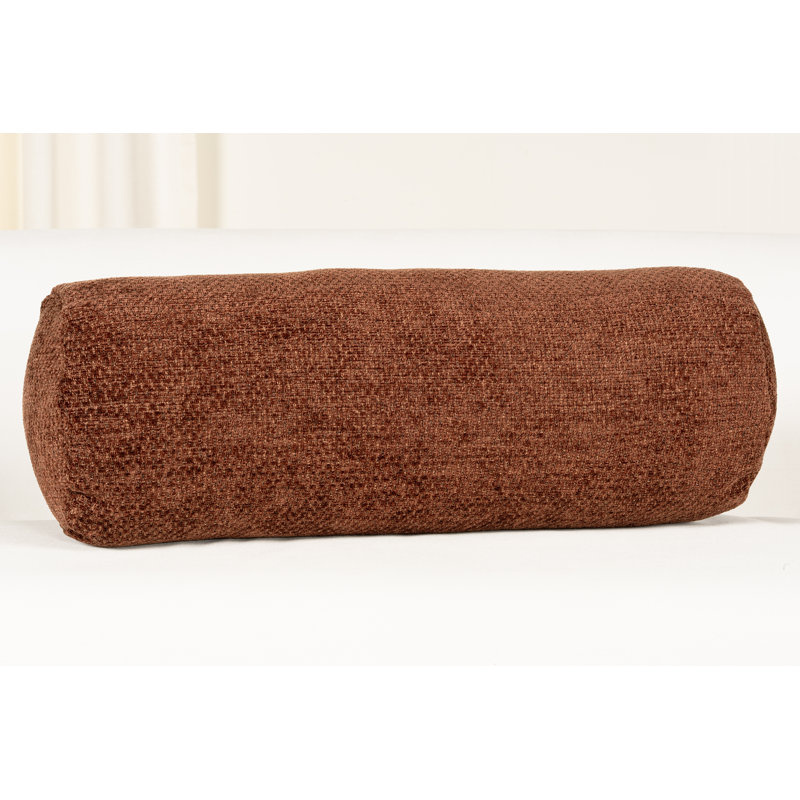 Coussin Serenity, 39 po x 8 po, polyester, Rouge-brun