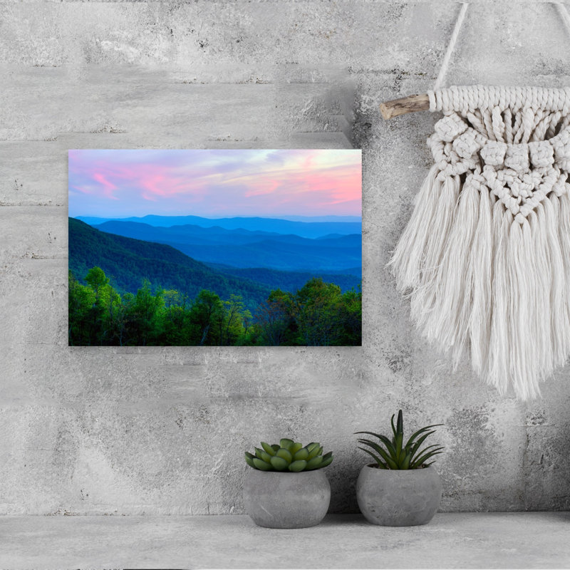 Evening light over Blue Ridge Mountains Shenandoah National Park Virginia USA 1 Piece Wrapped Canvas Wall Art
