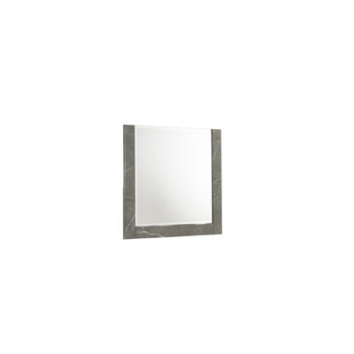 Miroir Elara - Cadre en marbre et laque bicolore ultrabrillant avec grande surface réfléchissante et design élégant