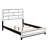 Modern White Queen Bed For Bedroom, Wood, Black Line Design Enhancement Contemporary Bed, Wooden Bedroom Furniture With-1037172631
