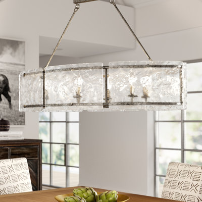 Ferris 6 - Light Mottled Silver Kitchen Island Pendant