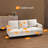 83.5" Upholstered Square Arm Suede Sofa-773577990