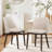 Modern Compact Fabric Upholstered Dining Chair ,with Solid Wood Legs, Ergonomic Curved Back, Easy Assembly-839576267