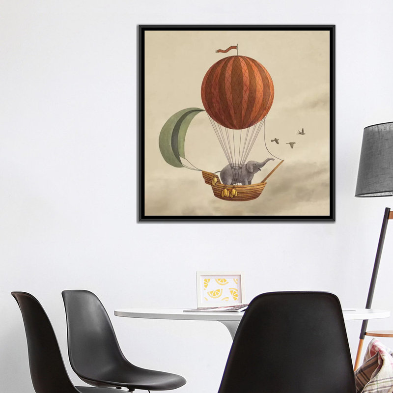 « adventure await », art sur toile, H 37 po x l 37 po x P 1,5 po, Pas de tapis, Toile tendue