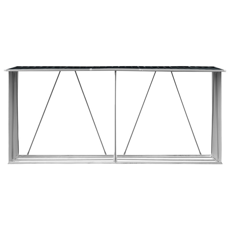 Hovnatan 10.83 ft. W x 2.76 ft. D Metal Lean-To Storage Shed, Anthracite