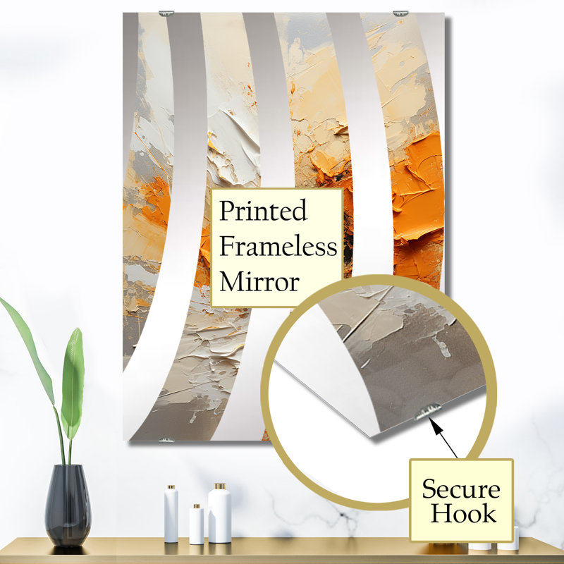 Hadad - Miroir mural peinture abstraite, 40 po x 30 po