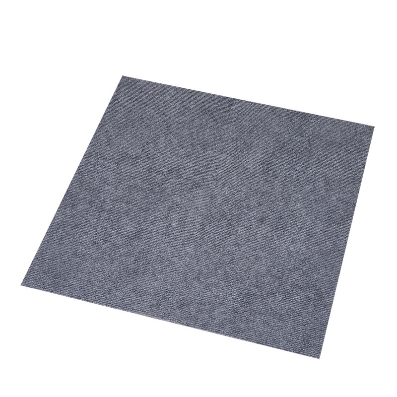 10pcs Polyester Self Adhesive Carpet Tiles, Grey