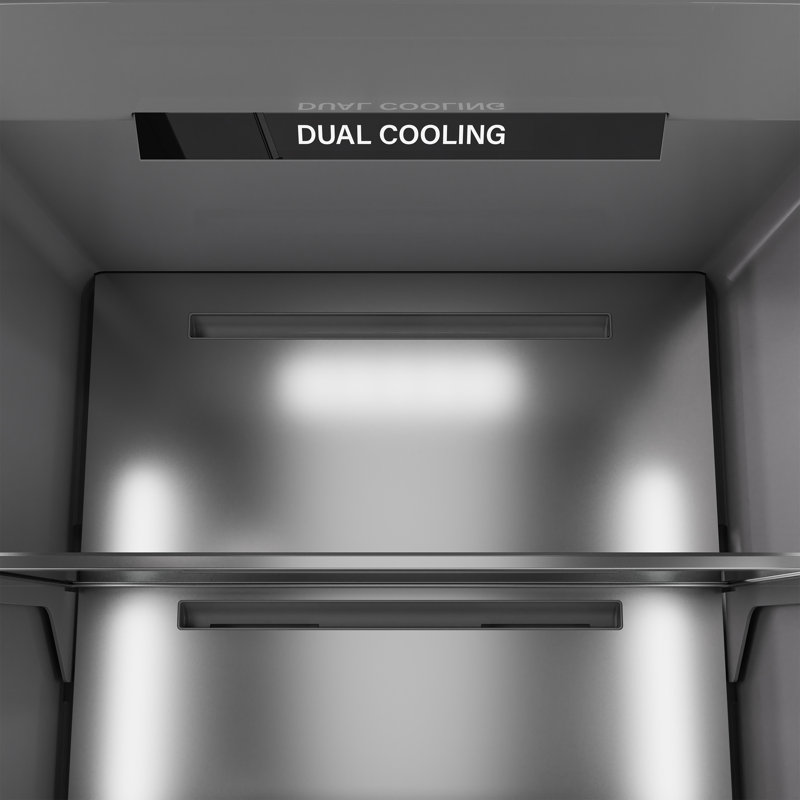ZLINE Autograph 30 in. Column Refrigerator with Graphite Gray Interior and Champagne Bronze Accents