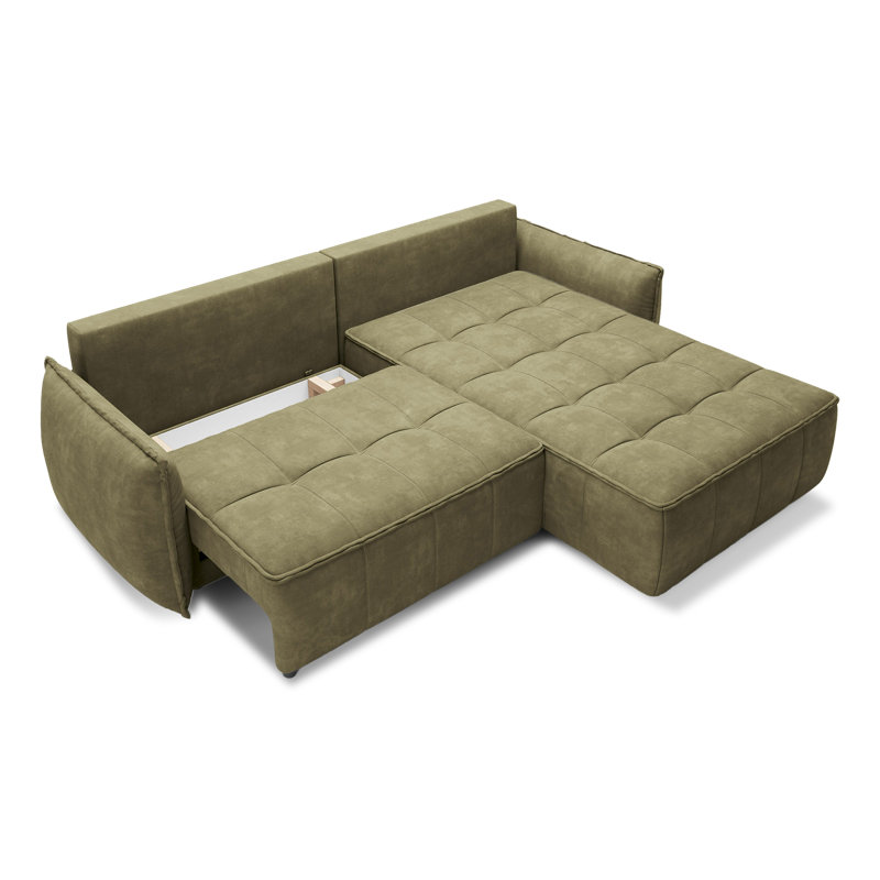 Bonella 4 Seater Sofa Bed, Right Hand Facing, Green