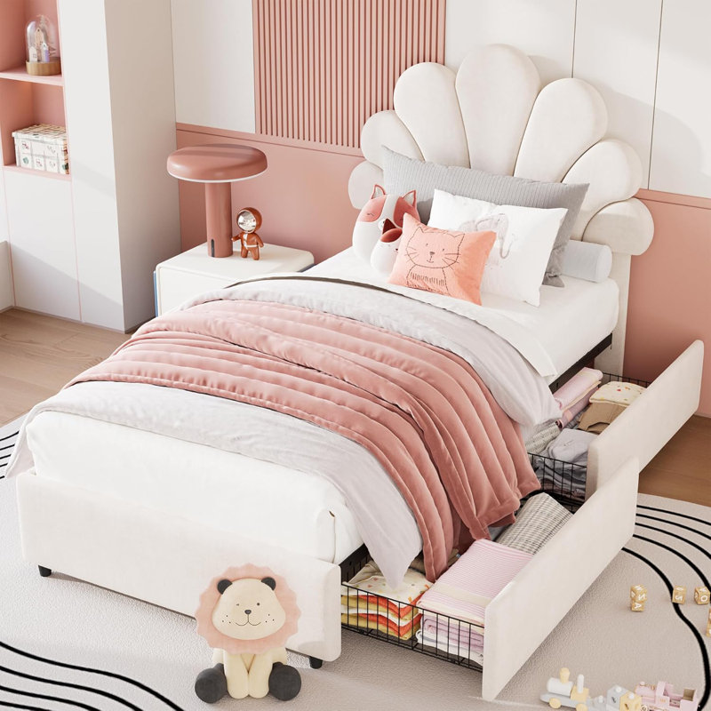 Base de lit simple pour enfants, Bleu