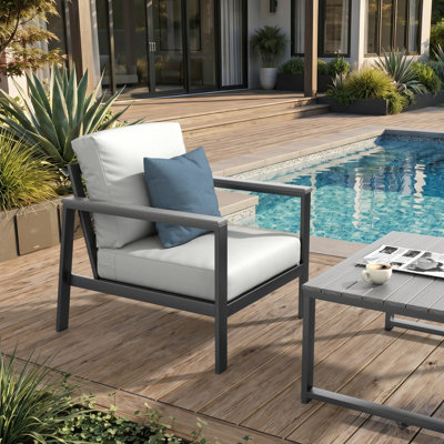 Chaise longue d'extérieur avec coussins Sunbrella® Townsend