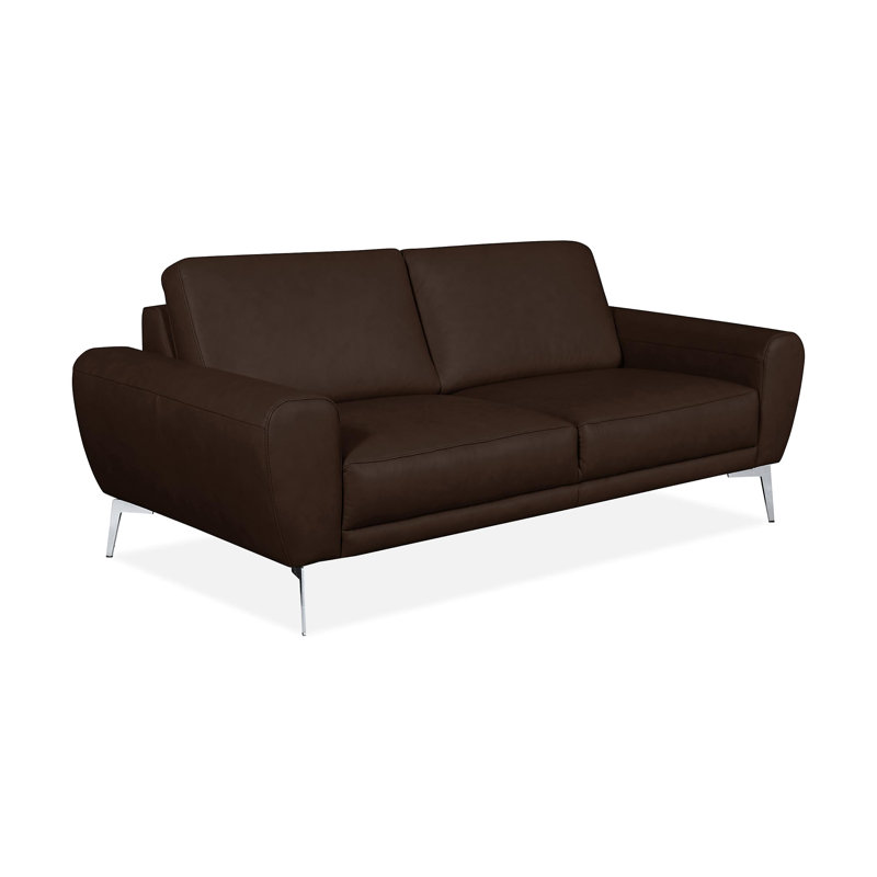 Kilmarnock Genuine Leather 3-seater Sofa, Chocolate