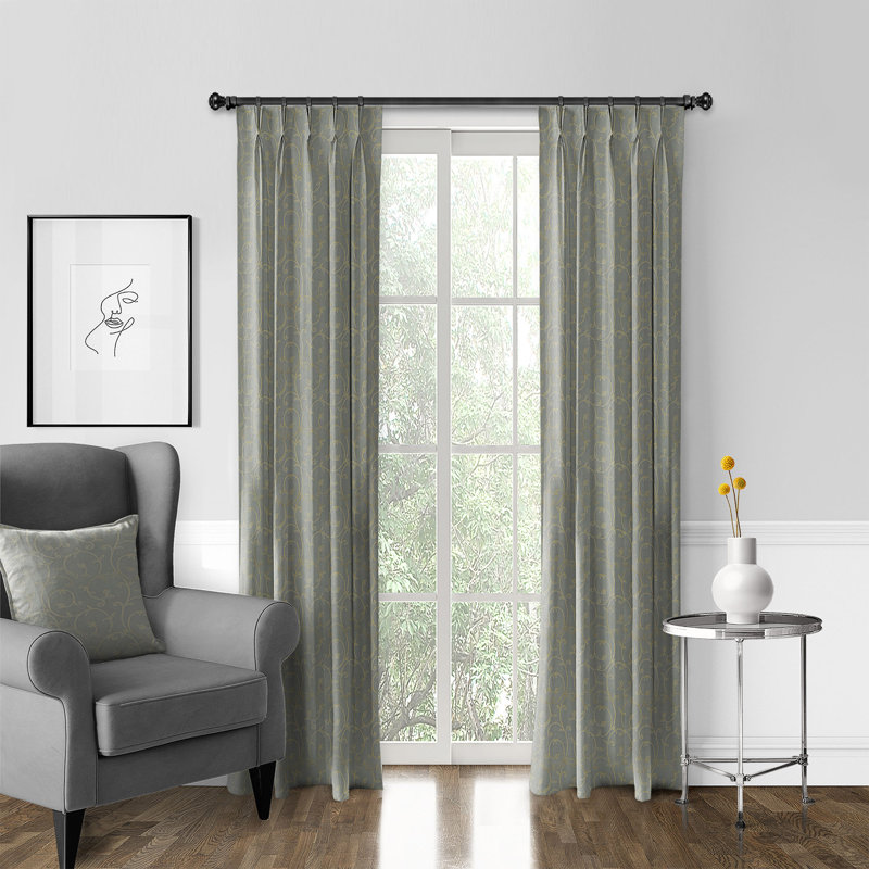 Rideau en mélange de coton Mallory, 40" W x 108" L