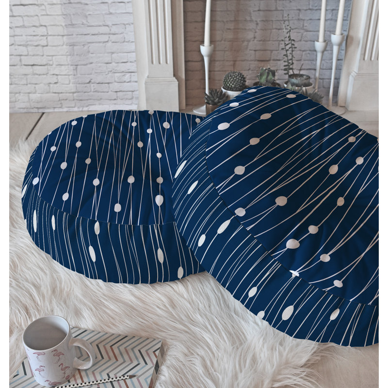 Floor Pillow, 23" H x 23" W x 7" D, Navy